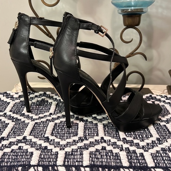 Aldo black strappy stilettos - Picture 6 of 7